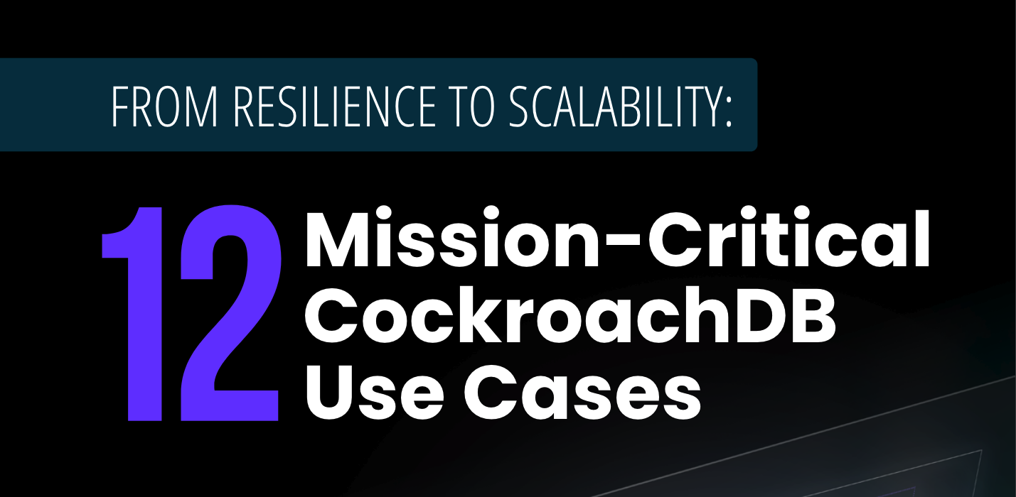 12 mission critical use cases cockroachdb book header