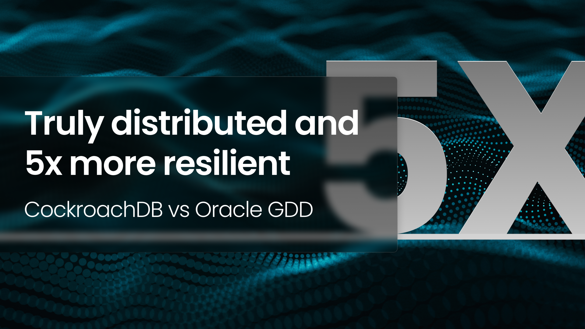 CockroachDB compare Oracle GDD BLOG